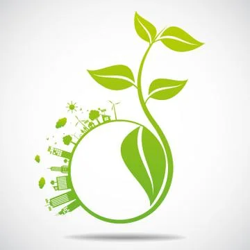 Ecology concept. save world Stock Illustration