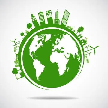 Ecology concept. save world Stock Illustration