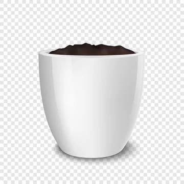 Ecology concept. Vector background with sprout in a white flower-pot, isolated  Stock Illustration