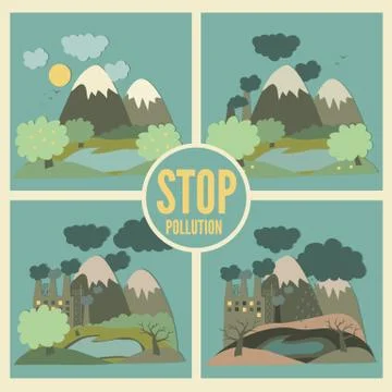 Ecology Concept Vector Icons Set for Environment Stock Illustration