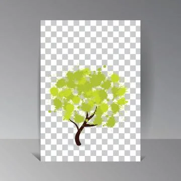 Ecology Design Background. Eco Tech. Organic template for magazine or book pa Stock Illustration