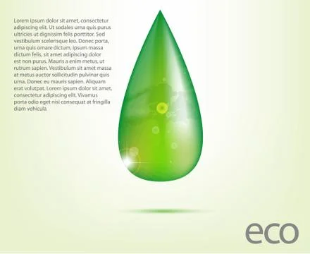 Ecology Design Element Vector Drawing Stock Illustration