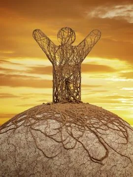 Ecology disaster concept Stock Illustration