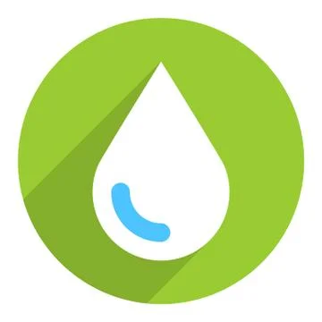 Ecology Drop Sign Circle Icon Illustrazione stock
