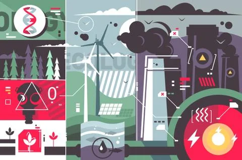 Ecology environment abstract background Stock Illustration