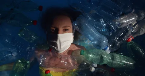 Ecology, environment concept, global warming problem, save the earth, rubbish Stock Footage 143883346