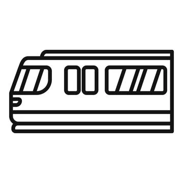 Ecology fast train icon outline vector. Public high speed Stock Illustration