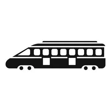Ecology fast train icon simple vector. Public transport Stock Illustration