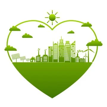 Ecology friendly concept. save world Stock Illustration