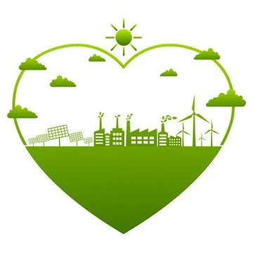 Ecology friendly concept. save world Stock Illustration