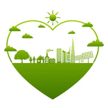 Ecology friendly concept. save world Stock Illustration