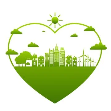 Ecology friendly concept. save world Stock Illustration
