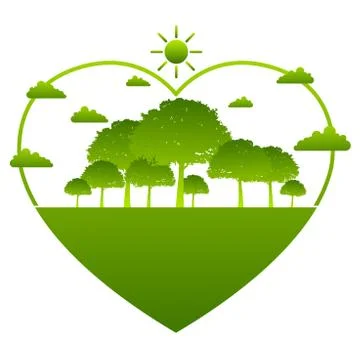 Ecology friendly concept. save world Stock Illustration