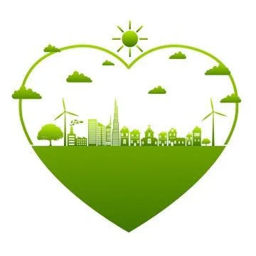 Ecology friendly concept. save world Stock Illustration
