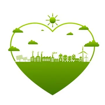 Ecology friendly concept. save world Stock Illustration