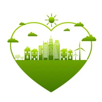 Ecology friendly concept. save world Stock Illustration