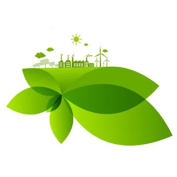 Ecology friendly concept. save world Stock Illustration