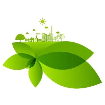 Ecology friendly concept. save world Stock Illustration