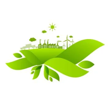 Ecology friendly concept. save world Stock Illustration