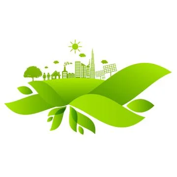 Ecology friendly concept. save world Stock Illustration