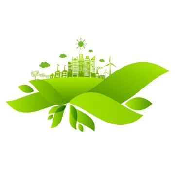 Ecology friendly concept. save world Stock Illustration