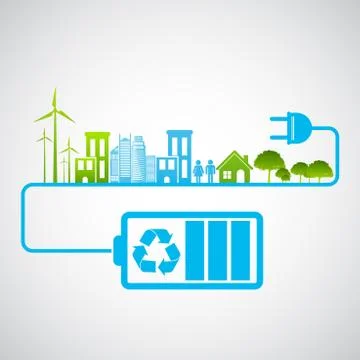 Ecology friendly concept. save world Stock Illustration