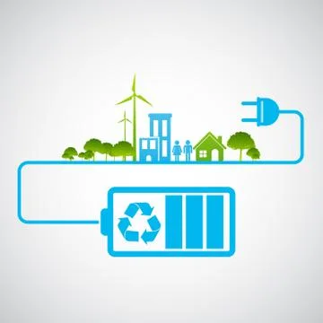Ecology friendly concept. save world Stock Illustration