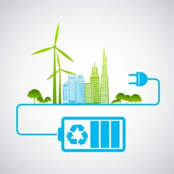 Ecology friendly concept. save world Stock Illustration
