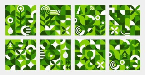 Ecology geometric nature pattern background Illustrazione stock