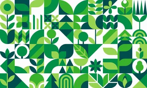 Ecology geometric pattern background vector tile Illustrazione stock