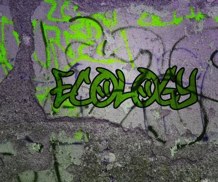 Ecology graffiti Stock Illustration