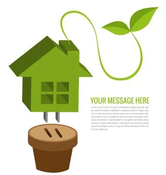 Ecology house background vector Stock Illustration
