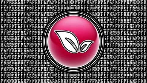 Ecology icon. Binary code ( array of bits ) in the screen. Looping footage. Video stock 123900825