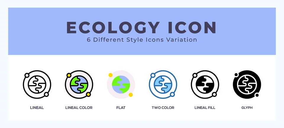Ecology icon set. Design elements for logo Illustrazione stock