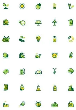 Ecology icon set Stock Illustration