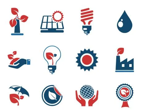 Ecology Icon set Stock Illustration