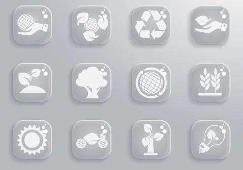 Ecology icon set Stock Illustration