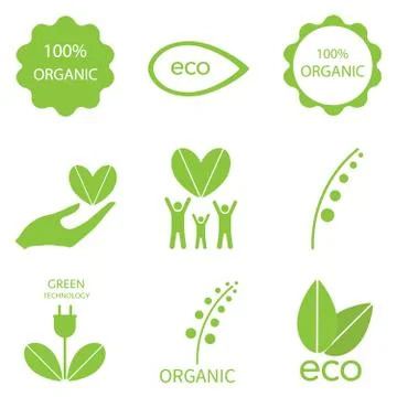Ecology icon set Illustrazione stock