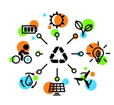 Ecology icon set Stock Illustration