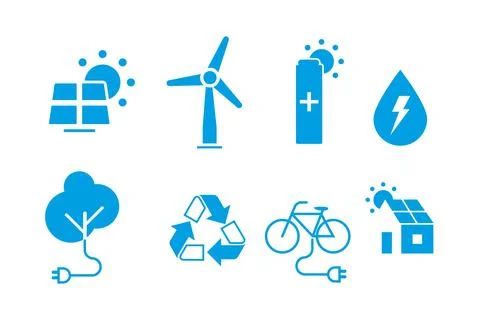 Ecology icon set. Stock Illustration
