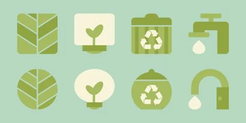 Ecology Icons Illustrazione stock