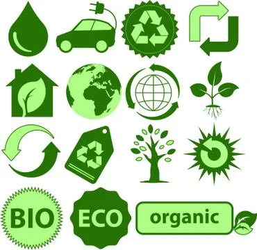 Ecology icons Ilustração Stock