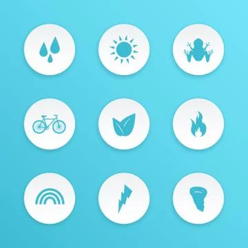 Ecology icons Stock Illustration