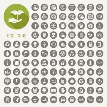Ecology icons set Stock Illustration