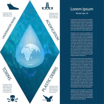 Ecology infographic elements Stock Illustration