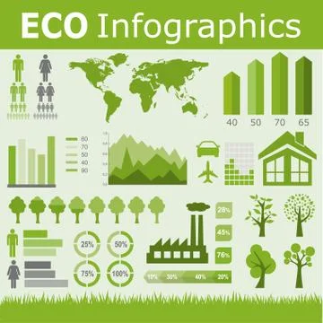 Ecology Infographic Illustrazione stock