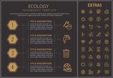 Ecology infographic template, elements and icons. イラスト素材