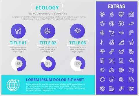 Ecology infographic template, elements and icons. Stock Illustration