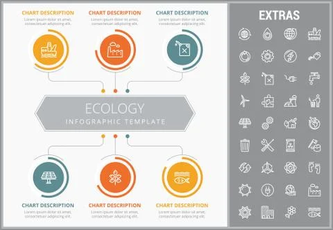 Ecology infographic template, elements and icons. Stock Illustration