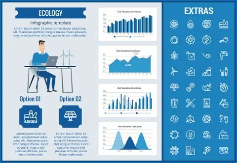 Ecology infographic template, elements and icons. Stock Illustration